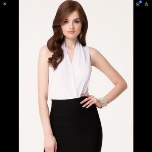 Bebe silk wrap bodysuit